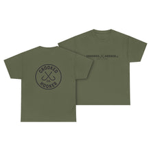 Load image into Gallery viewer, Crooked Hooker Classic T-Shirt – Military Green – back and front