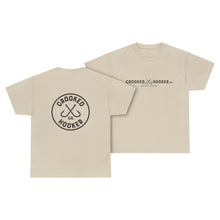 Load image into Gallery viewer, Crooked Hooker Classic T-Shirt – Sand – back and front