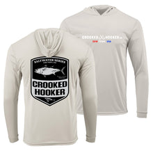 Load image into Gallery viewer, Bluefin Tuna, Cow Town USA Long Sleeve Hooded UV Protection Shirt