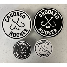 Load image into Gallery viewer, 5&quot; Crooked Hooker Circle Decal - Black
