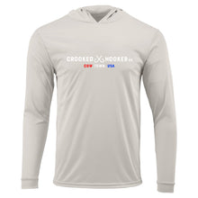 Load image into Gallery viewer, Bluefin Tuna, Cow Town USA Long Sleeve Hooded UV Protection Shirt