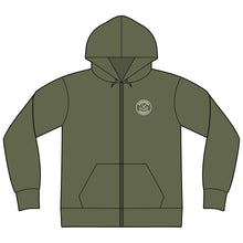 Load image into Gallery viewer, Crooked Hooker Crab Badge Zip Hoodie

