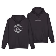 Load image into Gallery viewer, Crooked Hooker Classic Pullover Hoodie – Black – back and front
