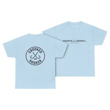 Load image into Gallery viewer, Crooked Hooker Classic T-Shirt – Light Blue – back and front
