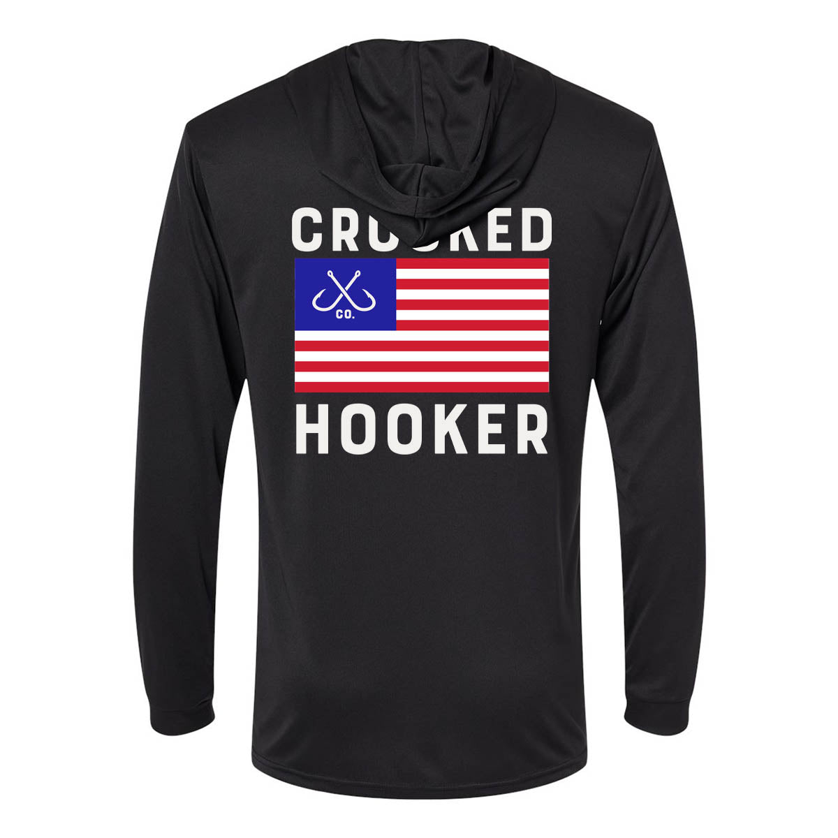 Patriot Long Sleeve Hooded UV Protection Shirt Crooked Hooker