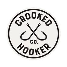 Load image into Gallery viewer, 3&quot; Crooked Hooker Circle Decal - White

