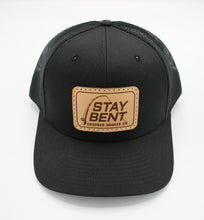 Load image into Gallery viewer, Stay Bent Premium Leather Patch 6-Panel Trucker Cap
