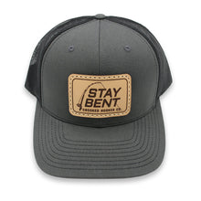Load image into Gallery viewer, Stay Bent Premium Leather Patch 6-Panel Trucker Cap
